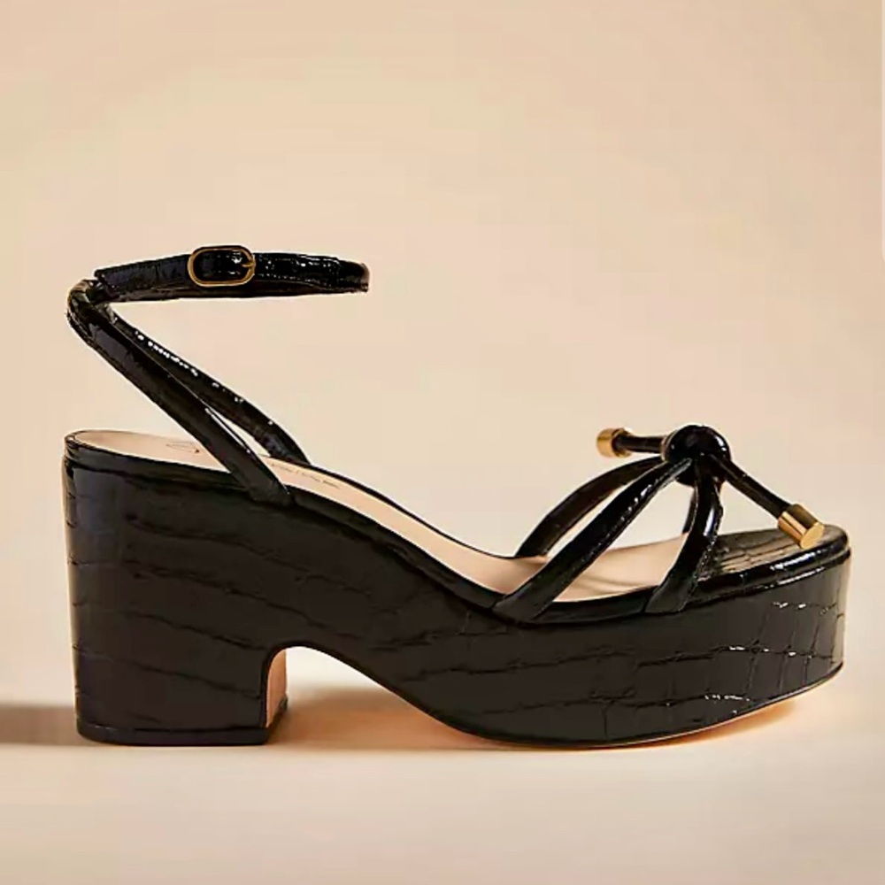 Elegant Black Platform Sandals